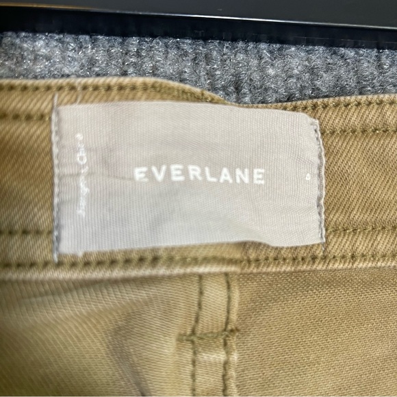Everlane Womens 4 Tan High Rise Wide Leg Canvas Pocket Hipster Denim Jeans Pants - Picture 6 of 8